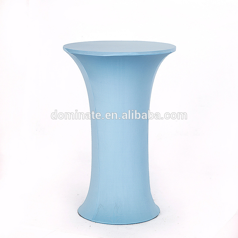 China Mirror Glass Cake Table –  Round Cocktail Bar Spandex Lycra Stretch Table Cloth – Dominate