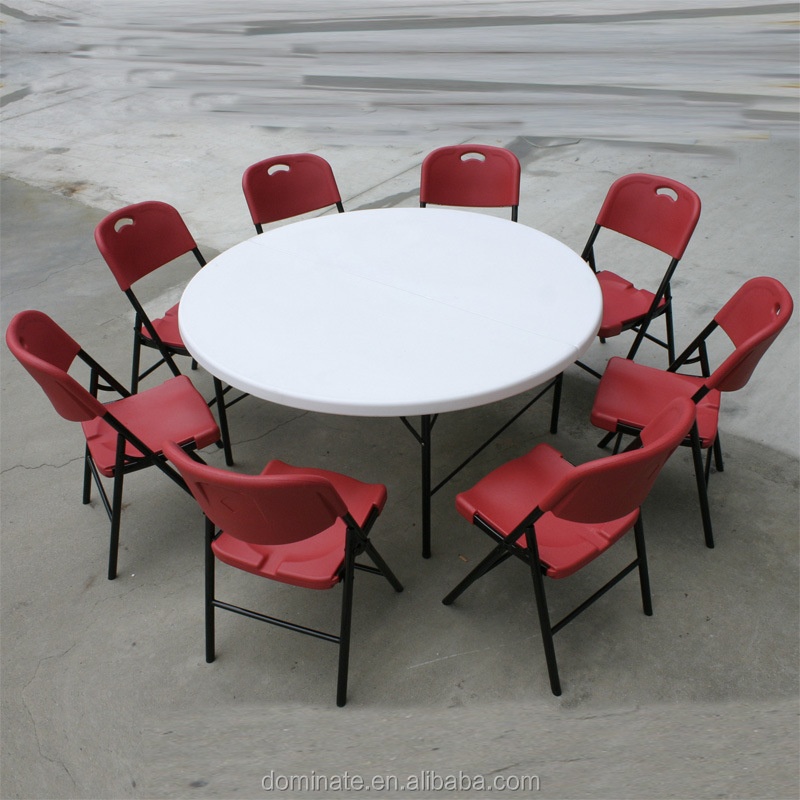 China Gold Modern Dining Table –  South Africa HDPE blow molding Folding plastic table chairs For Party Rental – Dominate