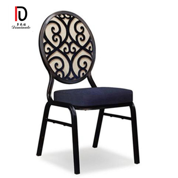 China Stackable Iron Banquet Wedding Chair –  Aluminium round back catering banquet chairs – Dominate