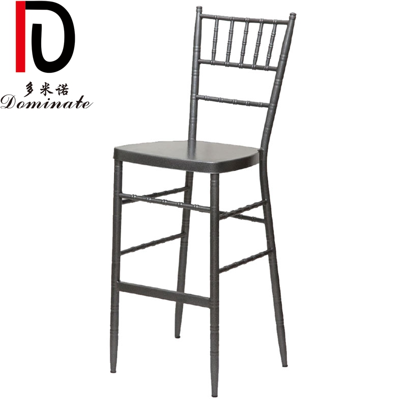 Wholesale Gold Stainless Steel Event Chair –  Wedding Banquet Customized New Design High Leg Bar Stool Metal Chiavari Chairs – Dominate