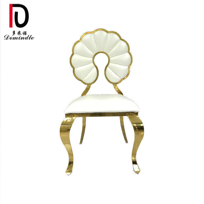 Gold  banquet stainless steel frame wedding design dining chair