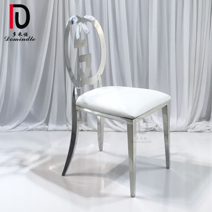 luxury design stainless steel frame dining chair for wedding