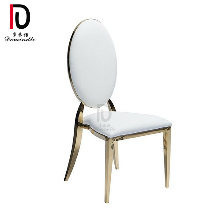 OEM High-End Dining Chair –  Dominate high stainless steel stackable oval back wedding chair – Dominate