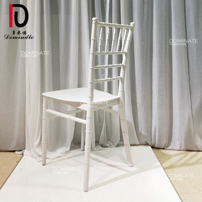 OEM Luxury Wedding Dining Chair –  Hotel Furniture Commercial Banquet Iron Metal White Aluminum Hall Chair – Dominate