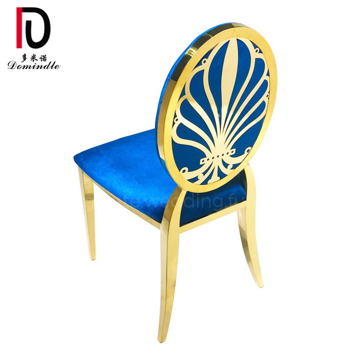 China Steel Hotel Chair –  Foshan factory wholesale metal pattern round back dining chair for events – Dominate