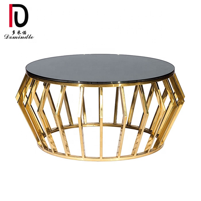 Modern design light metal base cake stand round coffee table