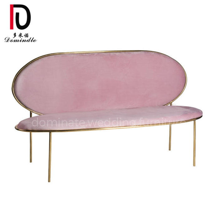 Good quality Sofa From China – New inventory events gold stainless steel and velvet pad wedding sofa for bride – Dominate