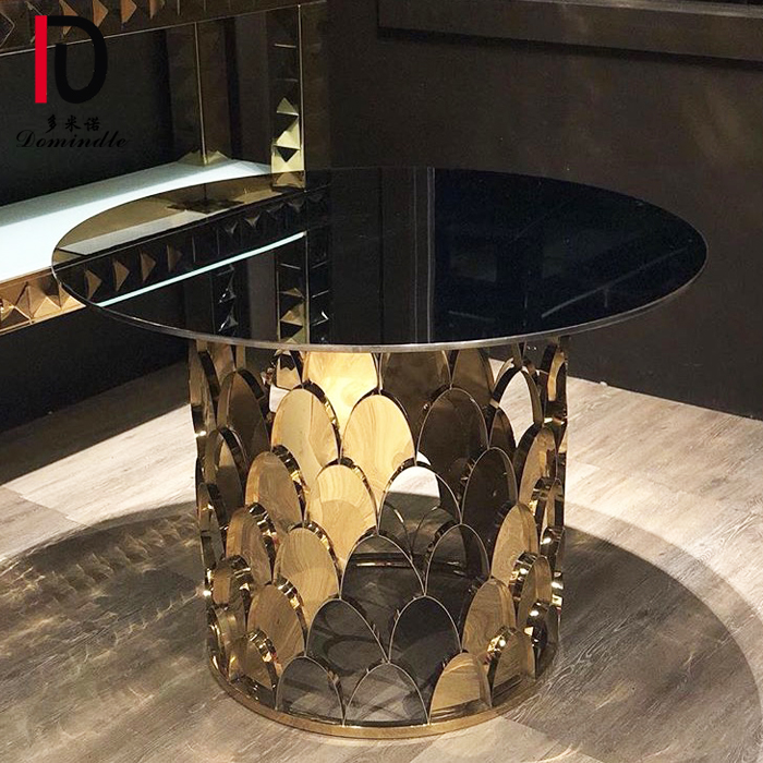 Good quality Tables From China – Glass top dinning wedding glass table for wedding banquet – Dominate detail pictures