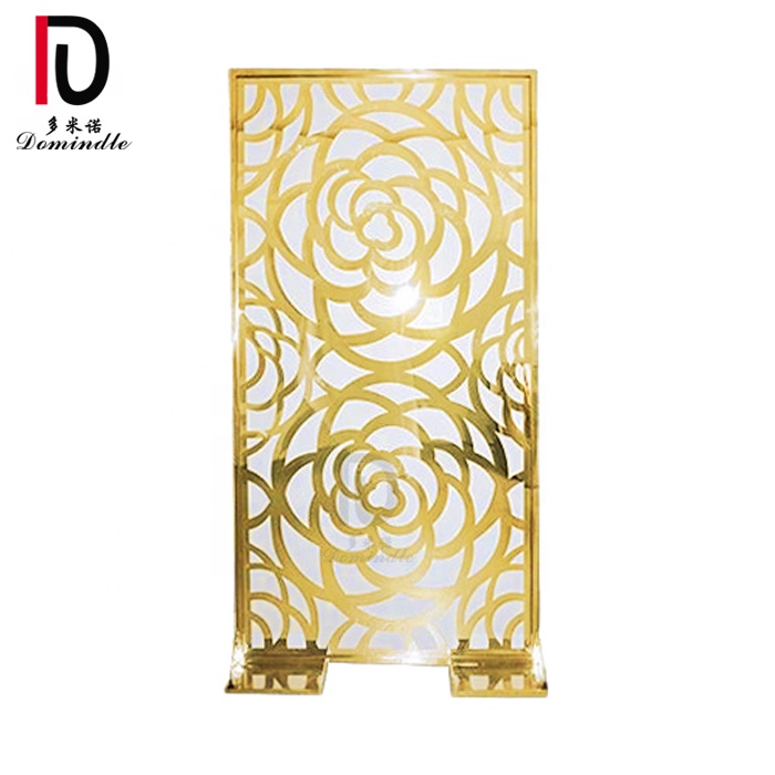 Event Decoration Luxury Golden Stainless Steel Flower Fancy Wedding Backdrop