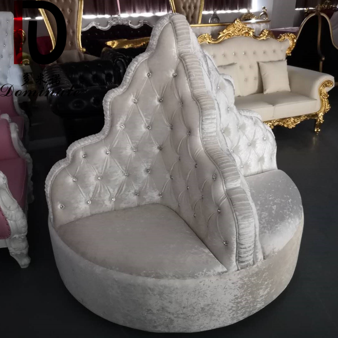 Good quality Sofa From China – White Wedding Event Sofa High Quality Leather Round Hall King Throne Sofas – Dominate detail pictures