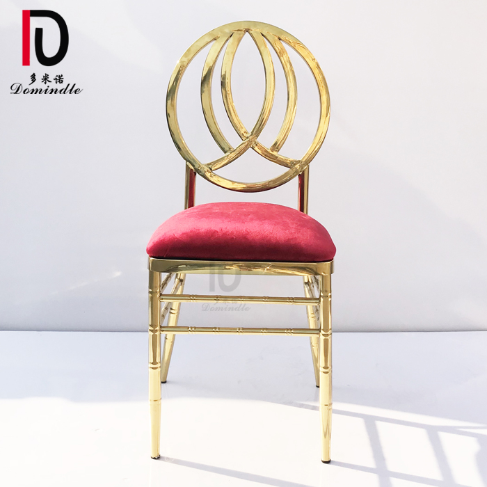 Wholesale Gold Hotel Chair – event chic gold stainless steel stacking phoenix dining chair for wedding – Dominate detail pictures