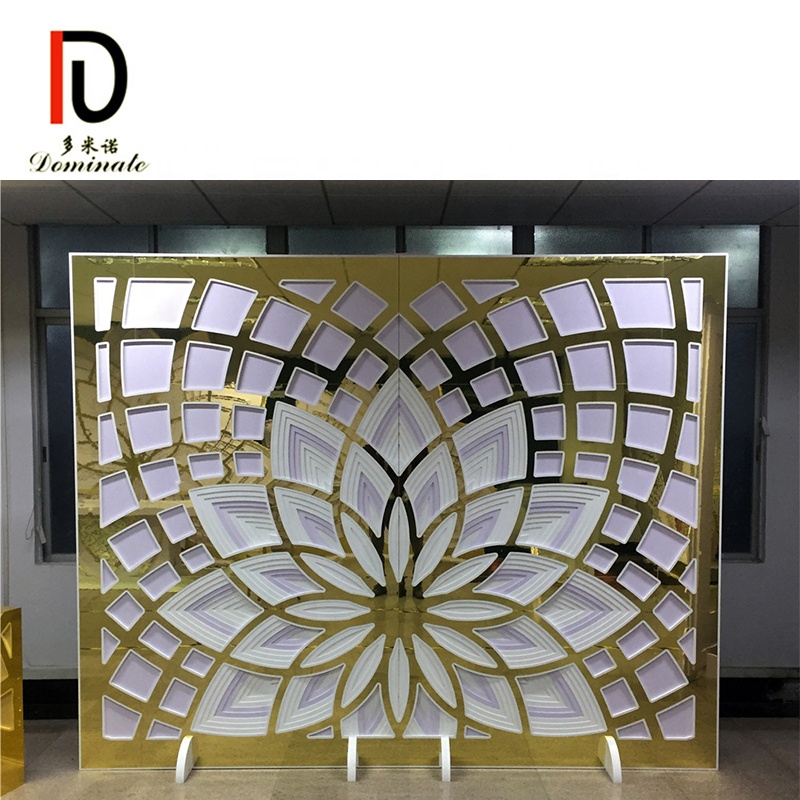 Gold and silver wedding acrylic decoration backdrop for sale
