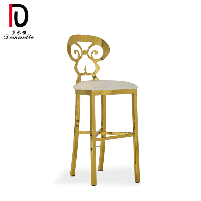 golden unique wedding stainless steel cocktail bar stool