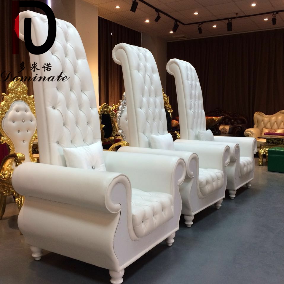 New Design Royal Style High Back Throne Solid Wooden Wedding King Queen Throne Chairs