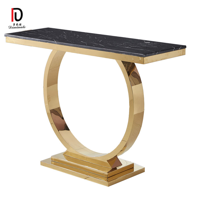 OEM Elegant Event Table –  Modern simple marble and stainless steel sonsole  hallway side table – Dominate