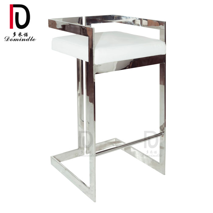 pu leather modern stainless steel cocktail design wedding bar stool