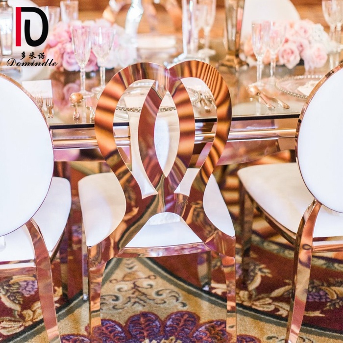 Gold stainless steel event dining chair rental chair for party