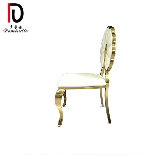 Gold  banquet stainless steel frame wedding design dining chair