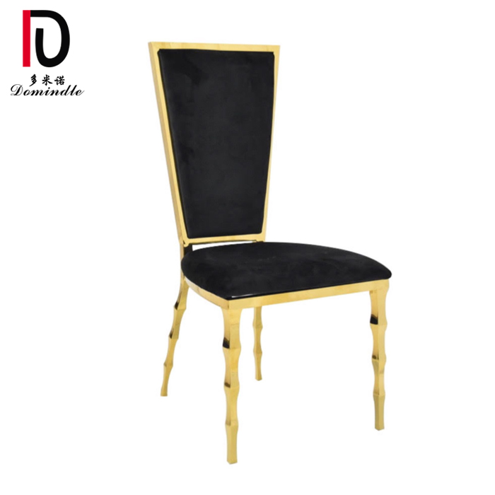 new design gold stainless steel wedding banquet dining chair