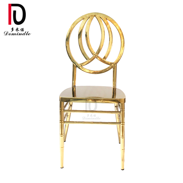 modern gold stainless steel frame stackable phoenix wedding chair