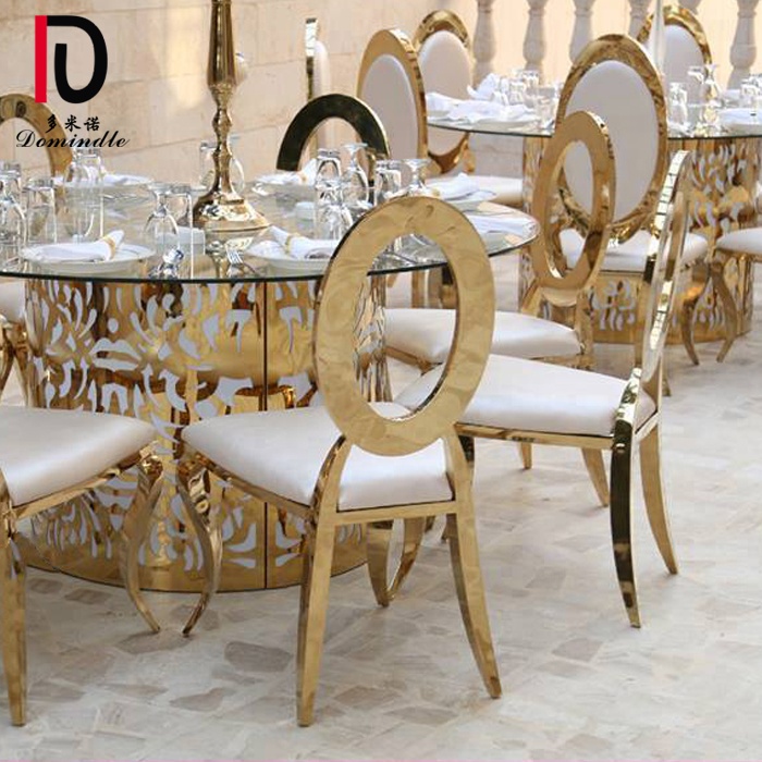 Modern event Rose Gold Dining Antique Stainless Steel Living Room Wedding Leather Dahlia Viola Party banquet  Chairs