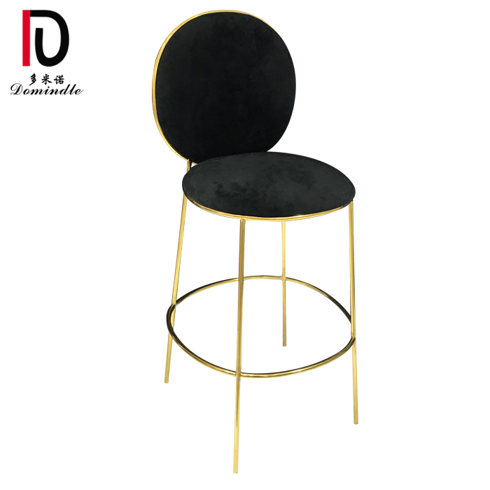2019 new design gold stainless steel wedding cocktail bar stool