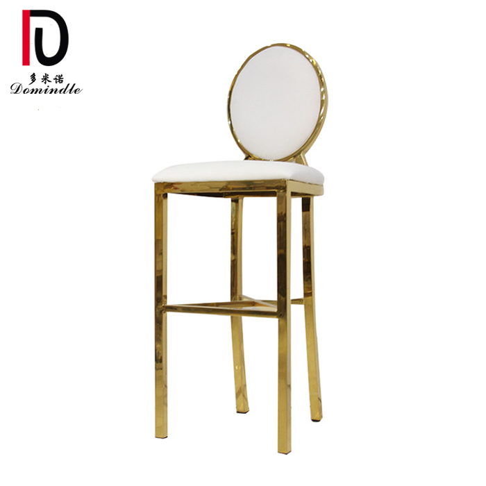 miami rental gold stainless steel bar stool cocktail chair