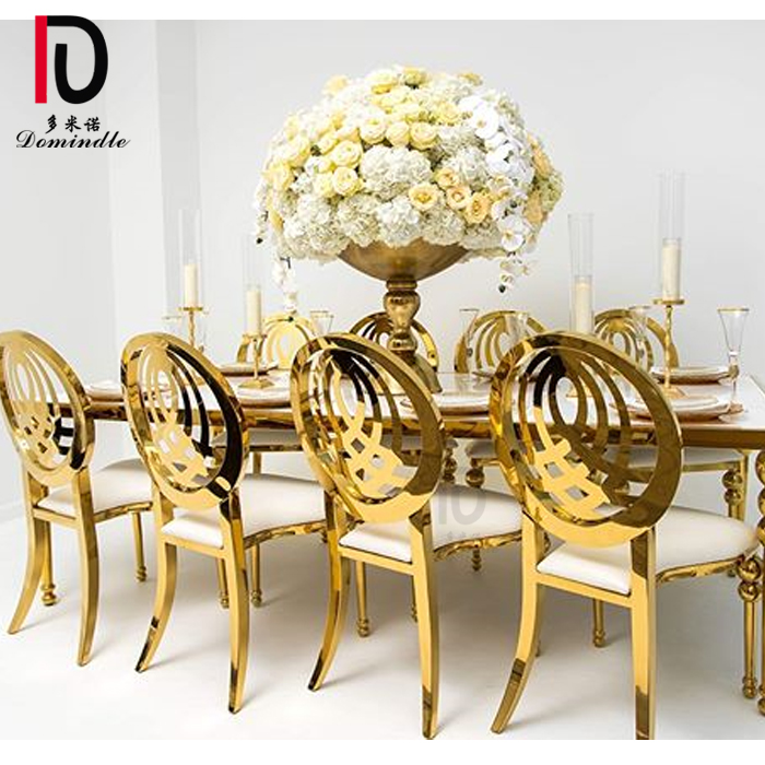 OEM Modern Event Chair –  new inventory royal event banquet used stainless steel gold wedding dining chair – Dominate