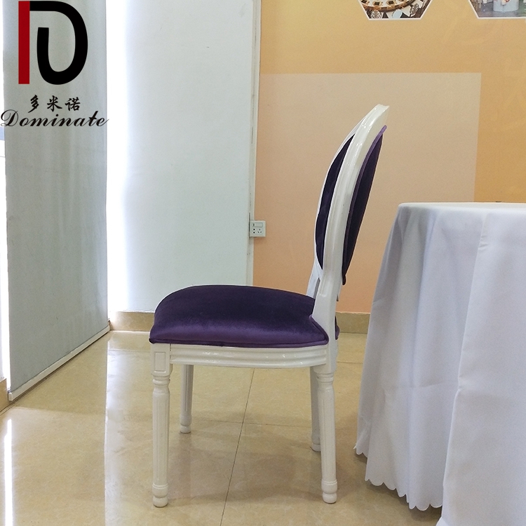 China Stainless Steel Hotel Chair –  Wholesale Cheap Price Commercial Oval Back Aluminium Frame White Events Chair Louis Dining Chair For Wedding Banquet – Dominate