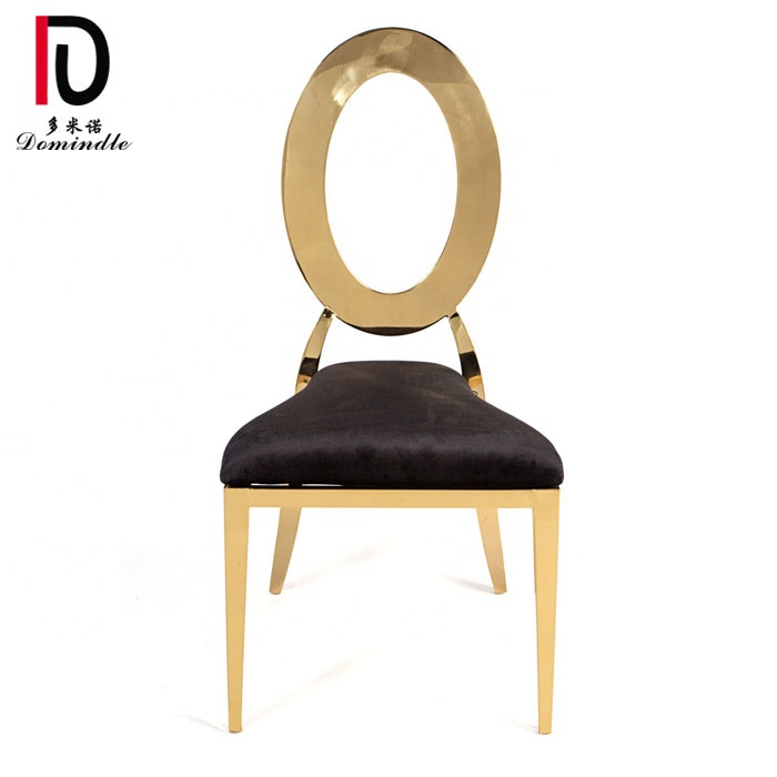 OEM Gold Stainless Steel Event Chair – Hollow hot selling stainless steel frame comfort banquet wedding dining chair – Dominate detail pictures