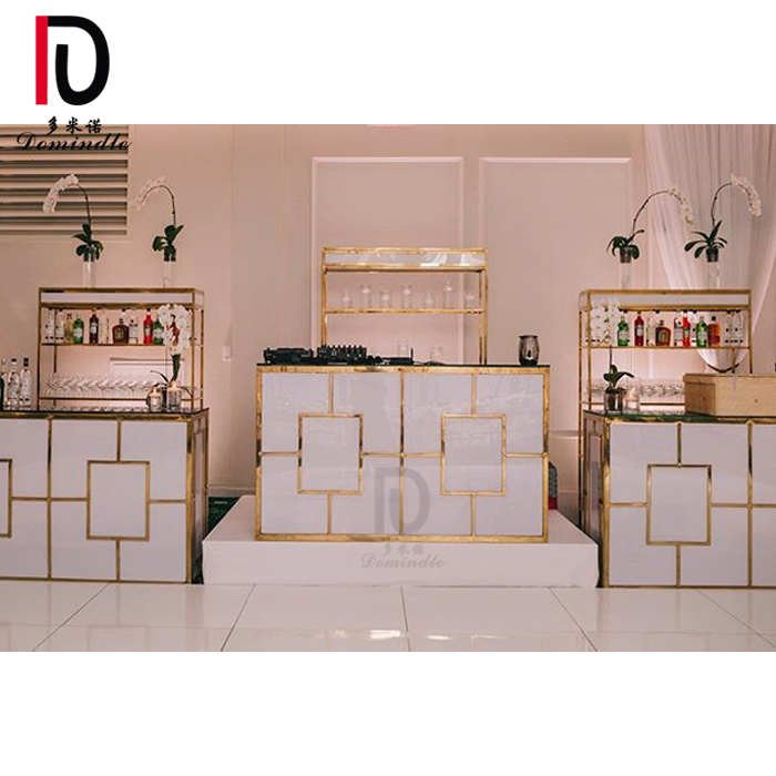 Dominate new simple design gold stainless steel straight bar counter