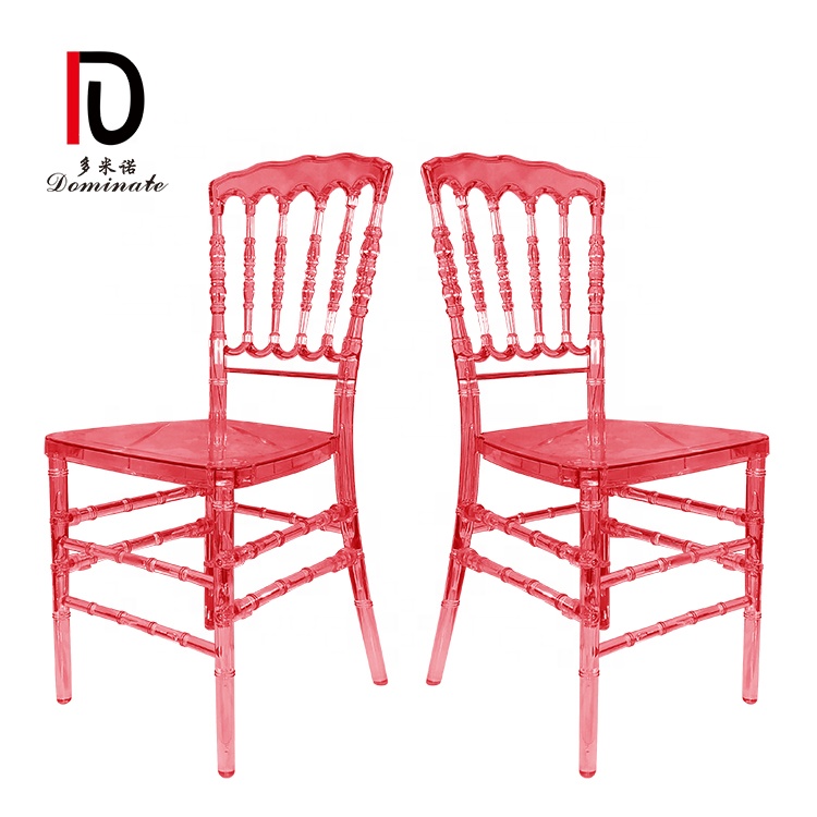 Wholesale Gold Stainless Steel Chair – Wholesale wedding Transparent crystal clear acrylic resin plastic napoleon Chair – Dominate detail pictures