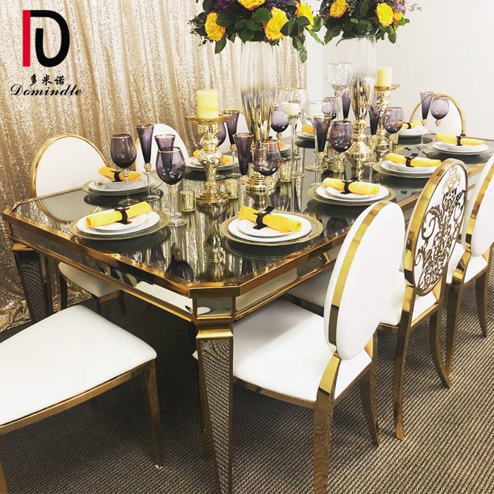 Wholesale New Design Stainless Steel Table –  stainless steel dining banquet event decorate wedding table – Dominate