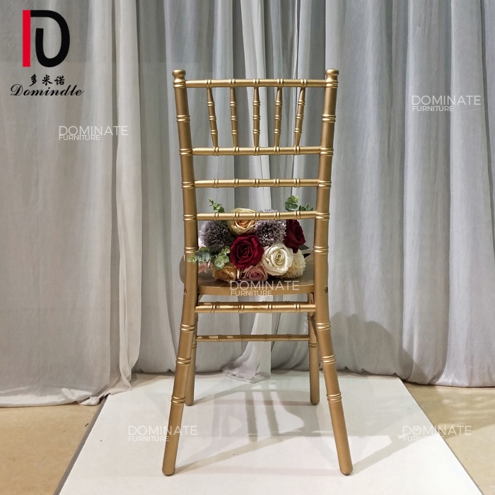 Good quality Sofa From China – Wooden material banquet furniture chiavari rental shop gold tiffany chair – Dominate