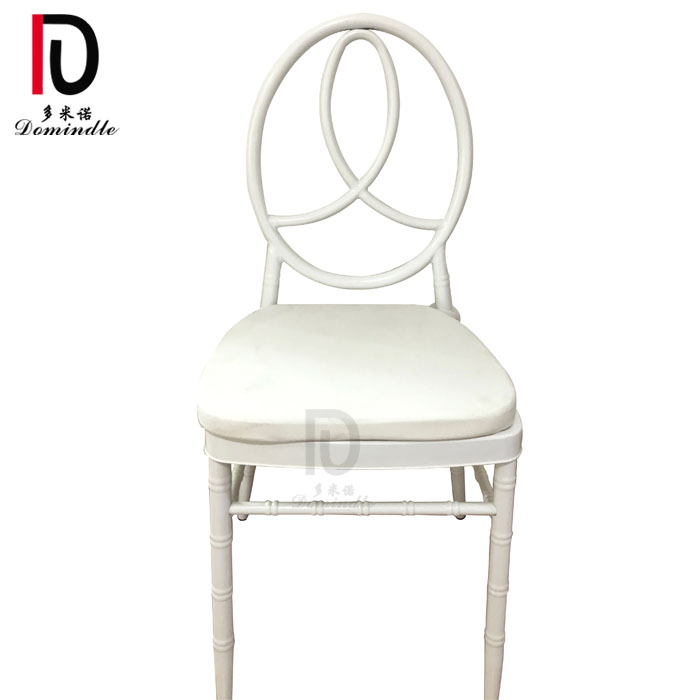 2019 High quality Outdoor Banquet Chair -
 hotel furniture banquet use iron frame stackable white phoenix wedding chair – Dominate