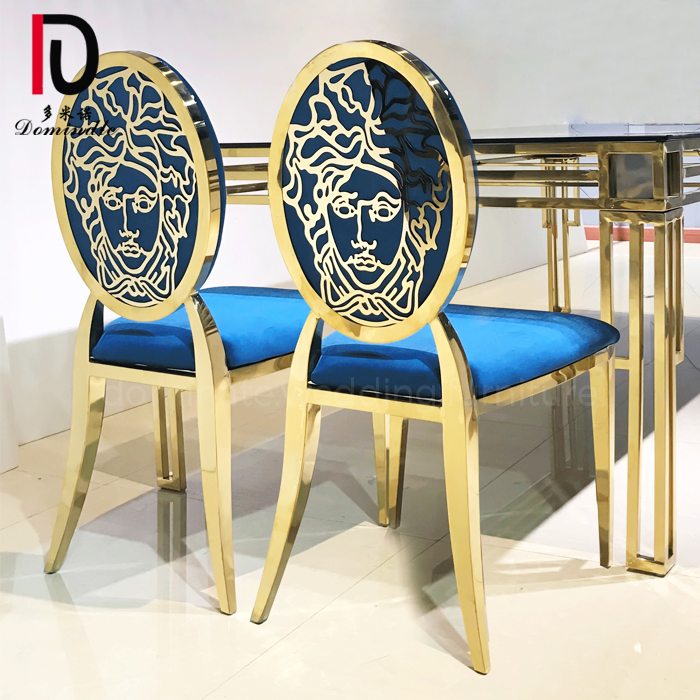 OEM Linen Dining Chair –  wholesale stainless steel gold finishing stackable dining chair – Dominate