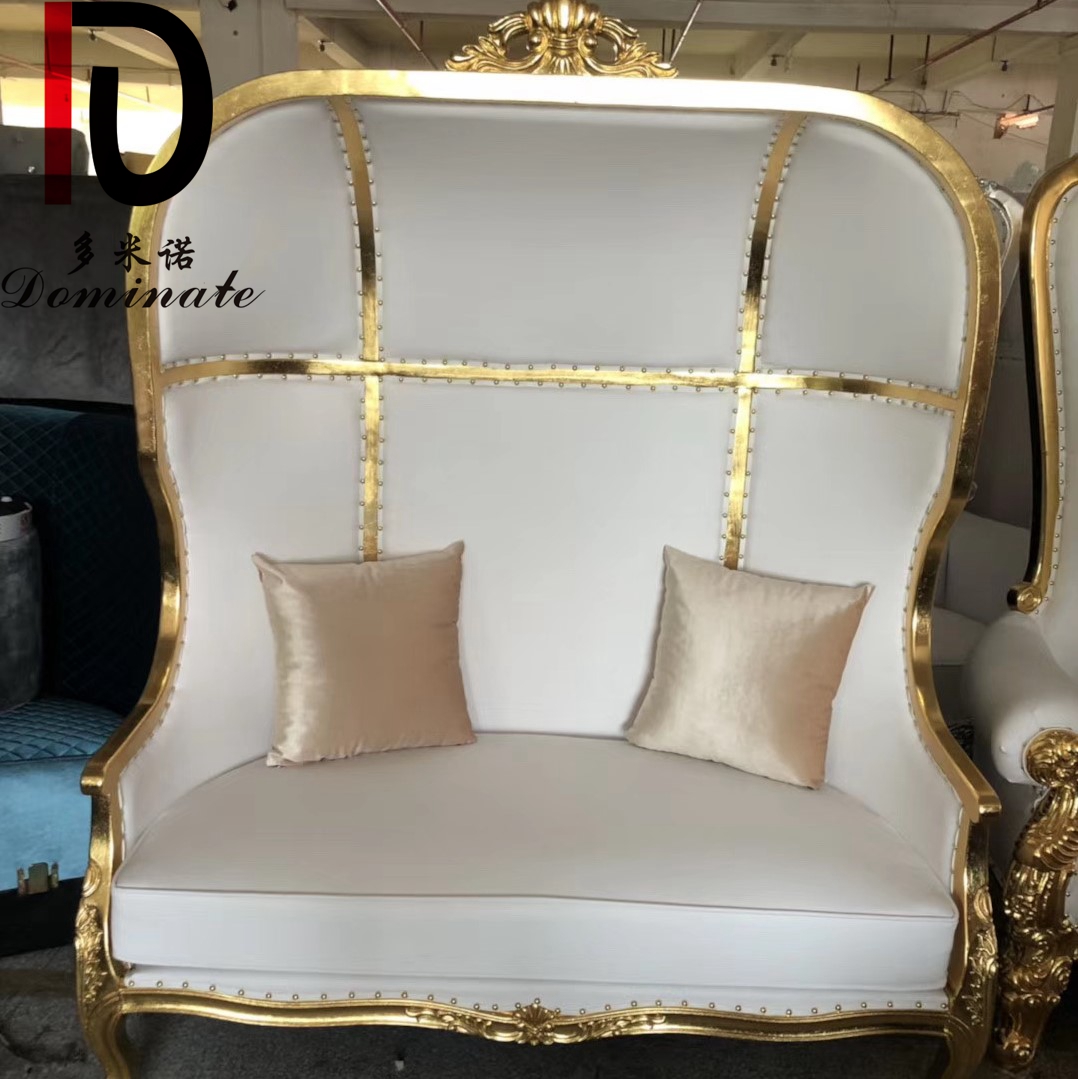Factory Direct New Design Bride And Groom Throne Chairs Canopy Half Dome Chairs Double Seats Wedding Throne Chairs
