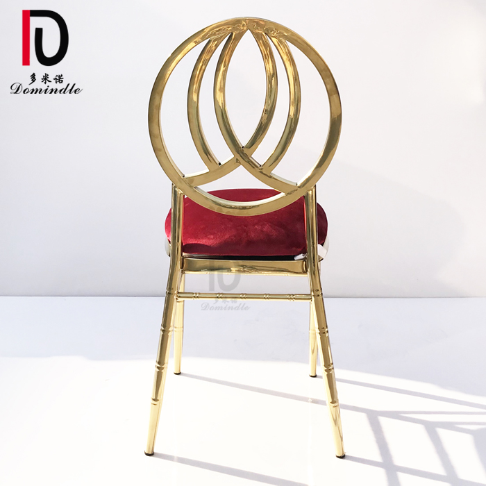 Wholesale Gold Hotel Chair – event chic gold stainless steel stacking phoenix dining chair for wedding – Dominate detail pictures