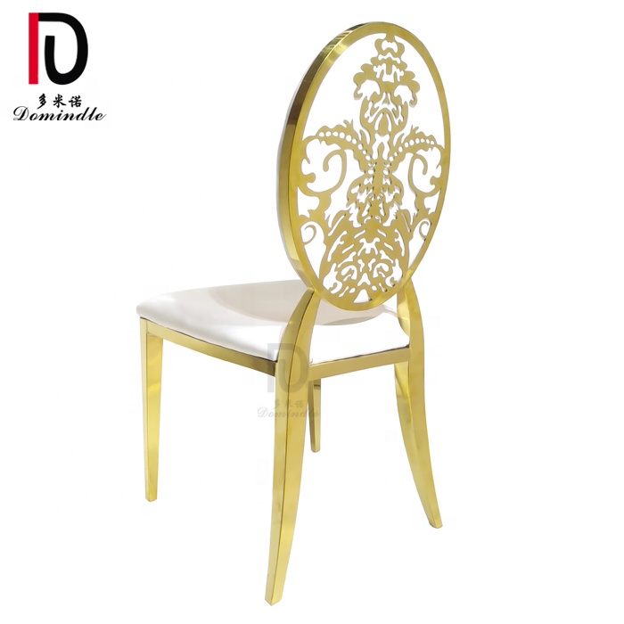 Wholesale Gold Metal Circle Wedding Chair – 
 Wedding Furniture for Reception Dining New Design Stainless Steel Chair – Dominate