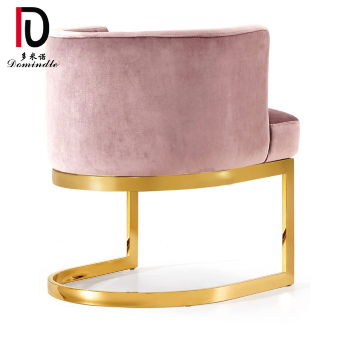 Milan Primrose velvet cushion stainless steel base wedding Lounge Chair