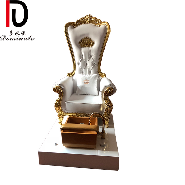 Good quality Sofa From China – Wholesale Luxury High Back King Throne Chair Manicure Nail Salon With Footbath Furniture Set Queen Throne Chairs – Dominate