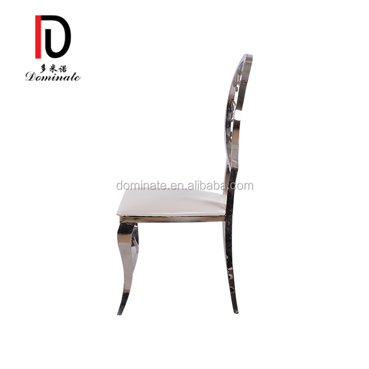 OEM Wedding Event Chair – Luxury New Design Floral Hollow Out Gold Stainless Steel Wedding Chair – Dominate detail pictures