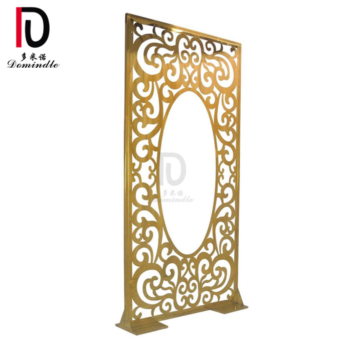 luxury event rental gold stainless steel back drop for wedding