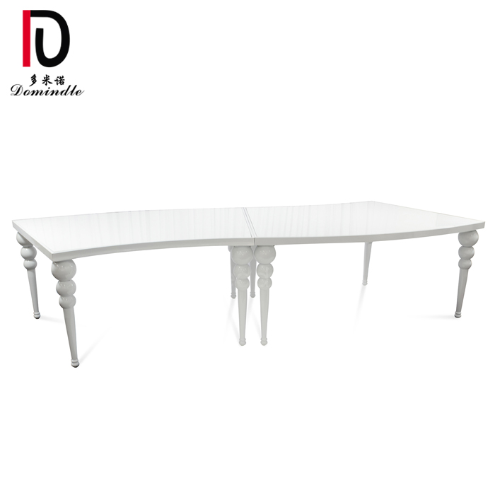 China Cake Sweet Table –  wedding and events rental stainless steel Curved White Table – Dominate