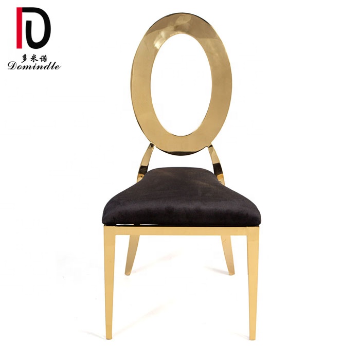 Round hollow hot sale stainless steel banquet soft seat chair event