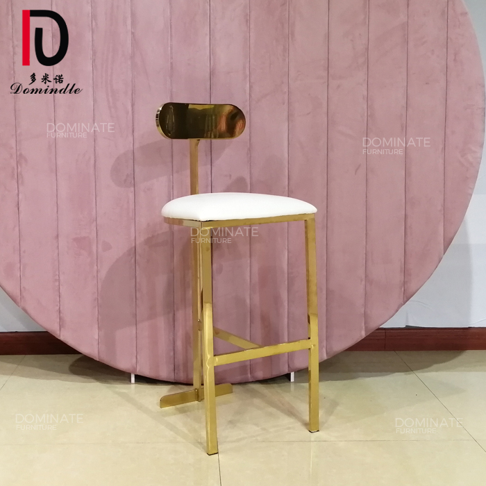China Folding Stainless Steel Wedding Chair – Cocktail furniture supplier modern stainless steel bar metal stools chairs – Dominate detail pictures