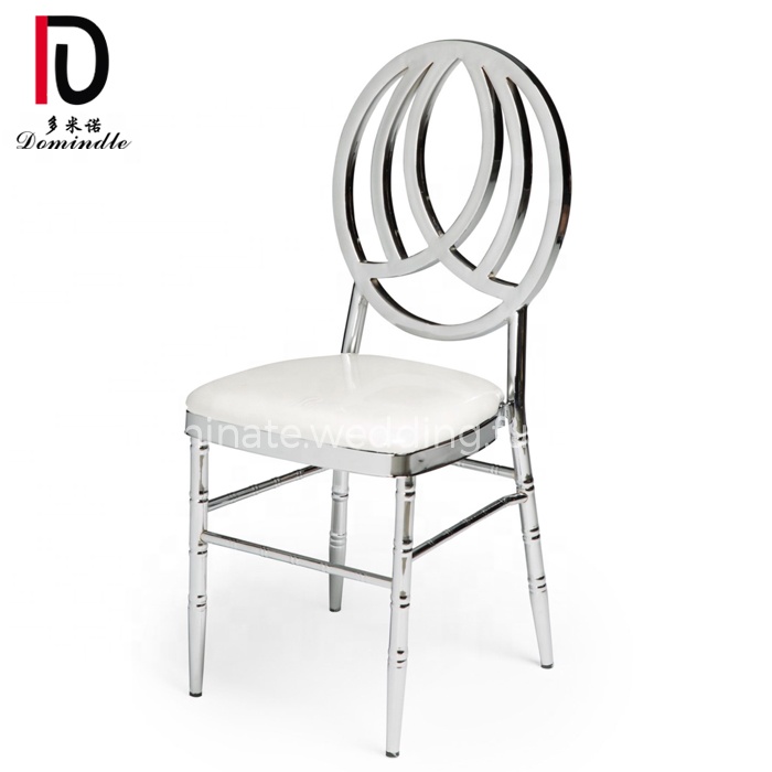 Stainless steel metal frame hotel event furniture gold restaurant chair