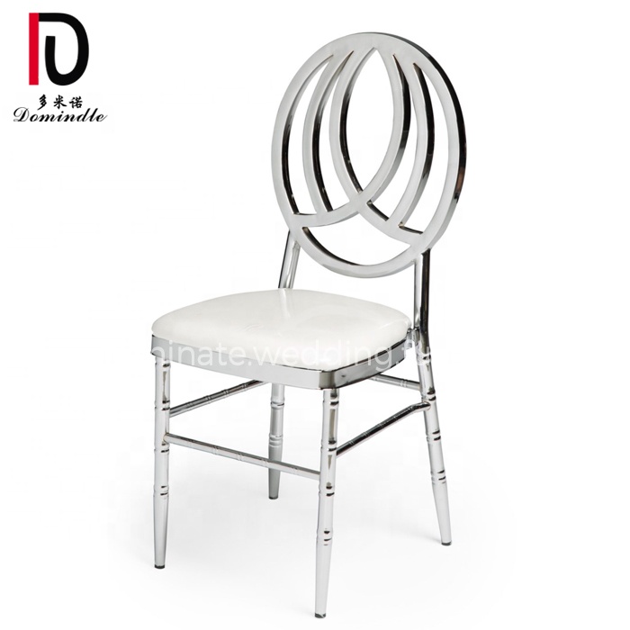 Wholesale Hotel Stackable Wedding Event Chair –  Stainless steel metal frame hotel event furniture gold restaurant chair – Dominate