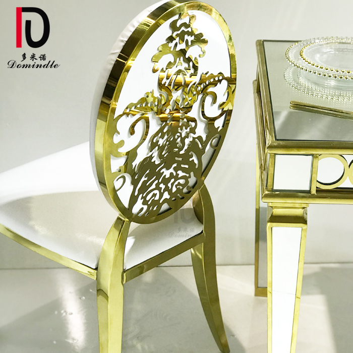 China Metal Event Chair –  Dubai hall inventory titanium gold stainless steel wedding banquet chair – Dominate