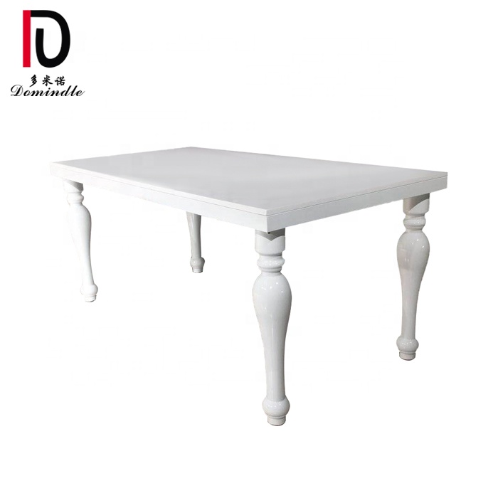 OEM Elegant New Design Event Table –  white stainless steel MDF top banquet wedding dining table – Dominate